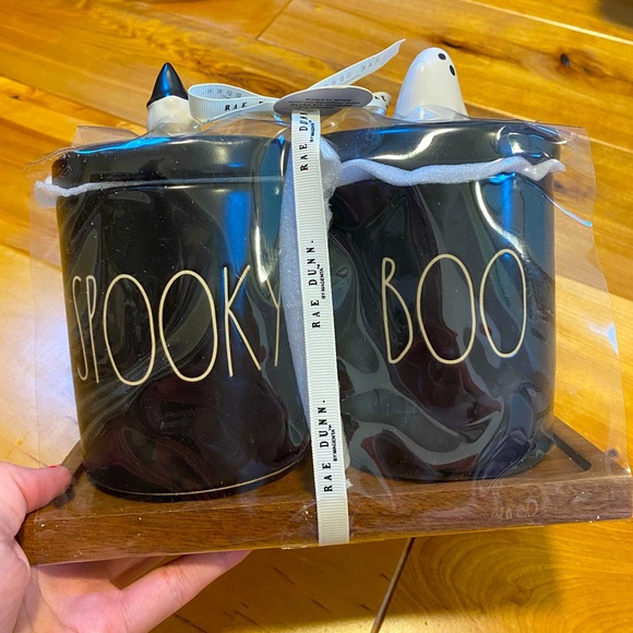 Rae Dunn Other - Rae Dunn 3 Piece Gnome & Ghost Cotton Jar Set